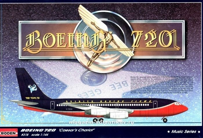 Roden 1/144 Boeing 720 Starship One Bee Gees 1979 Band Tour 318