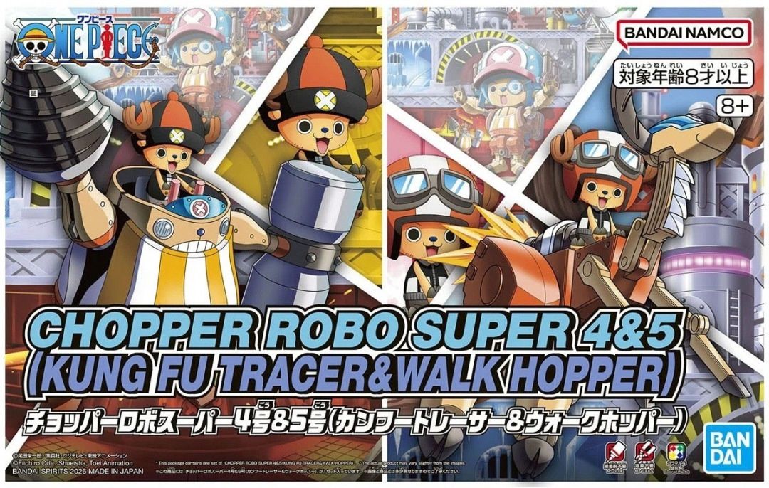 Bandai One Piece Chopper Robo Super No. 4 &amp; No. 5 (Kung Fu Tracer &amp; Walk Hopper) 5069906