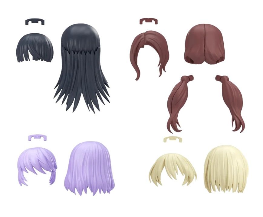 Bandai  30MS Option Hairstyle Parts Vol.12 - All 4 Types 5069157