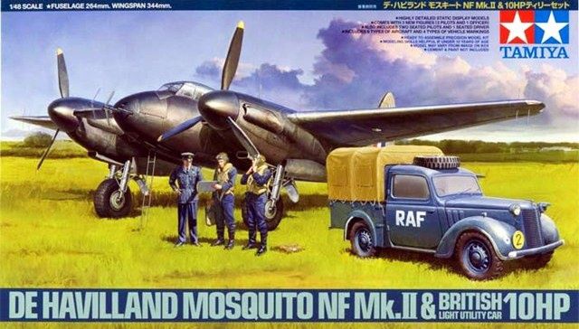 Tamiya 1/48 De Havilland Mosquito NF Mk.II &amp; British Light Utility Car10 HP 89786
