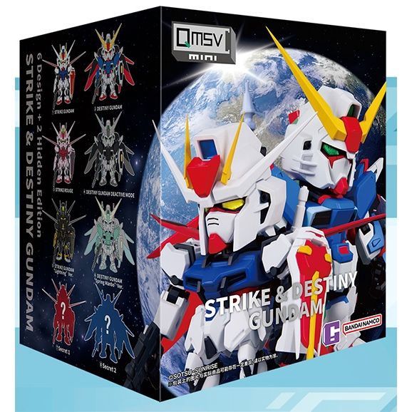 Bandai  BNESH QMSV Mobile Suit Gundam Seed Strike and Destiny Gundam Blind Box Mini-Figure 59319
