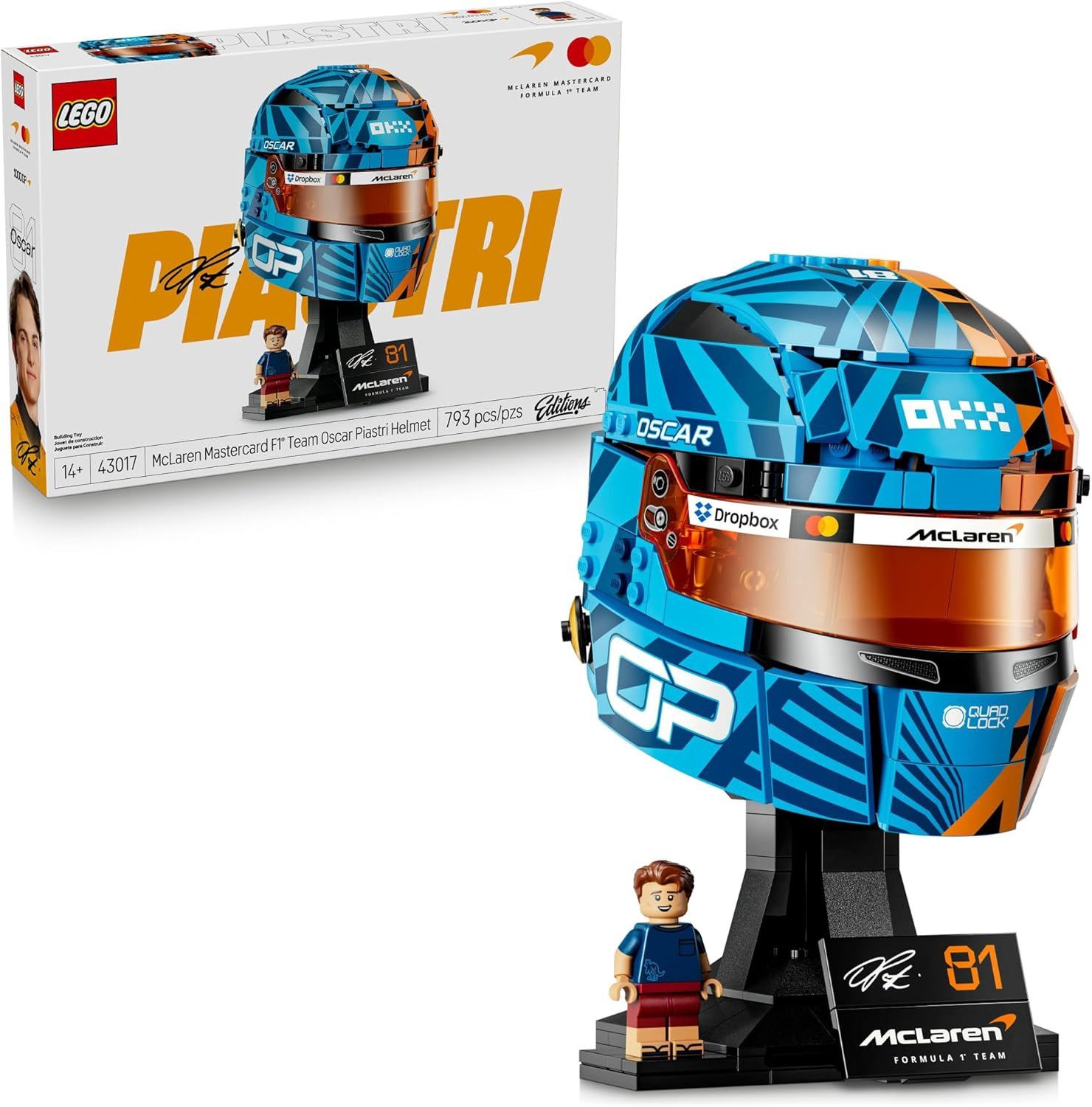 LEGO Editions Formula 1 McLaren Oscar Piastri Helmet 43017