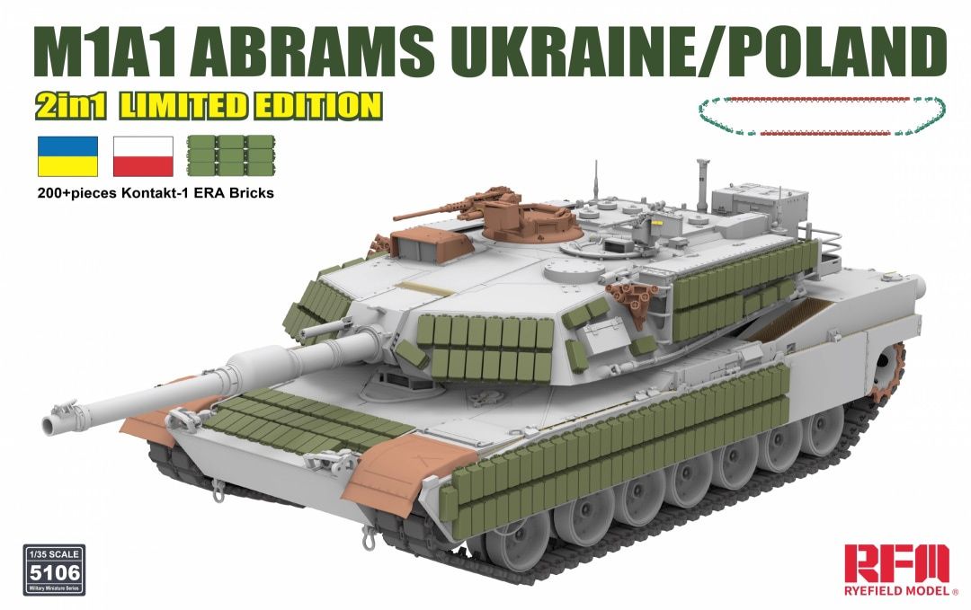 Rye Field 1/35 M1A1 Abrams Ukraine/Poland 2in1 Limited Edition 5106
