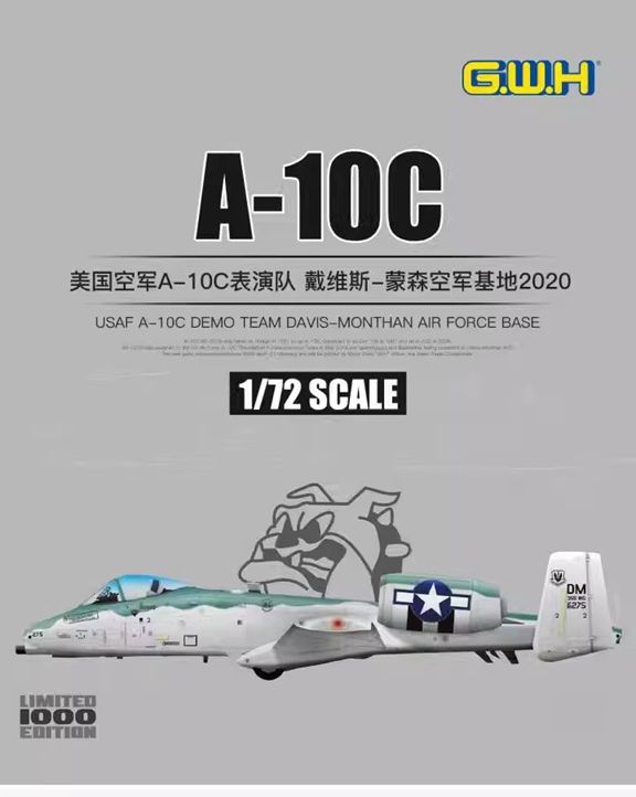 Great Wall Hobby 1/72 A-10C Thunderbolt II 'USAF A-10C Demo Team Davis-Monthan Air Force Base 2020' S7211