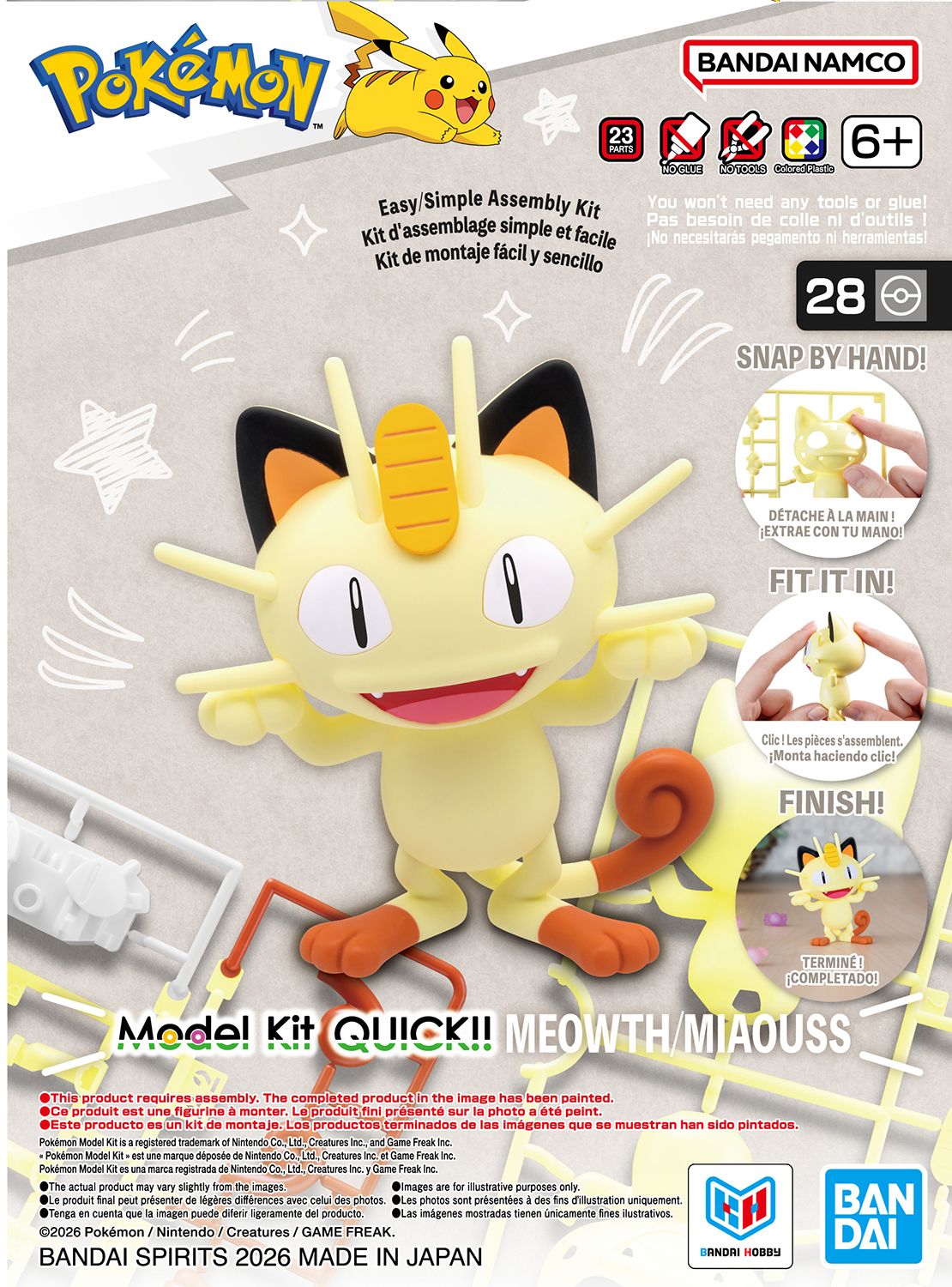 Bandai Pokemon Meowth #28 Quick Kit 2869721