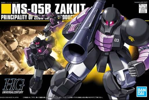 Bandai 1/144 HGUC #068 MS-05B Zaku I (Black Tri-Stars Type) "Mobile Suit Variation" 5060661
