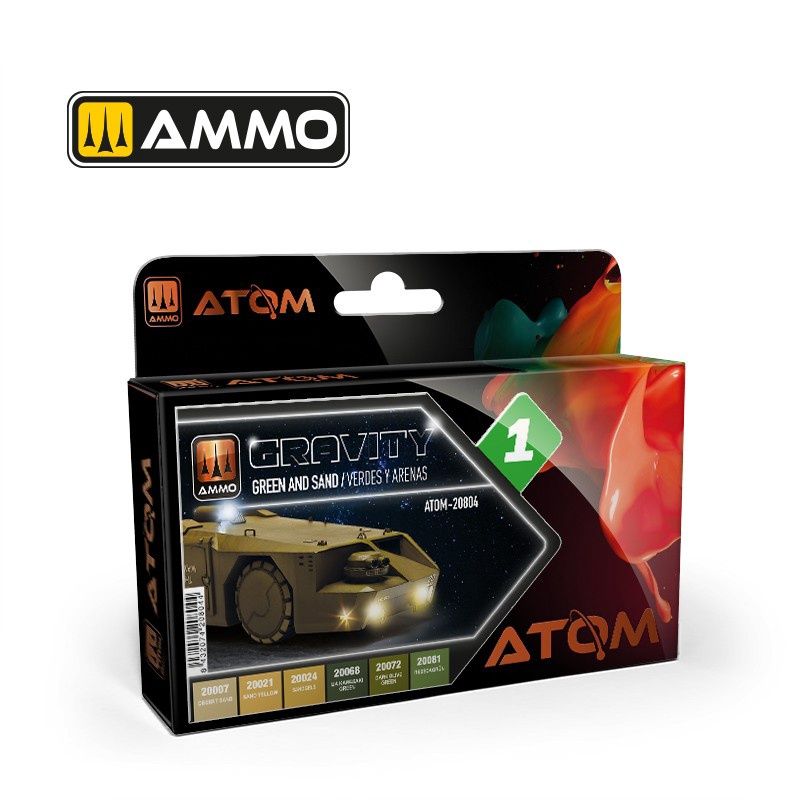 AMMO by Mig ATOM Gravity Green and Sand Paint Set 20804
