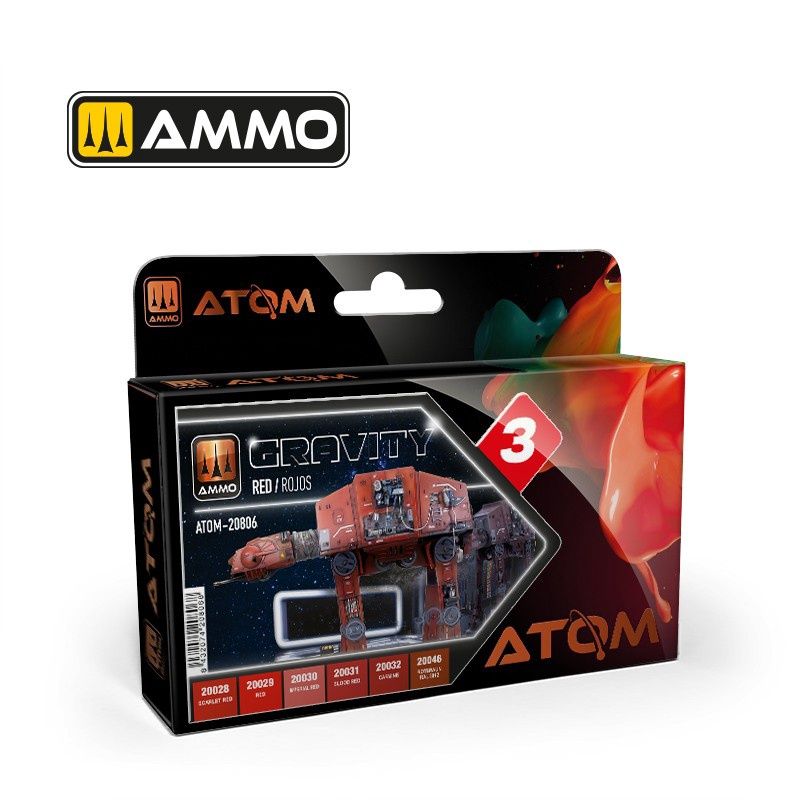 AMMO by Mig ATOM Gravity Red Paint Set 20806