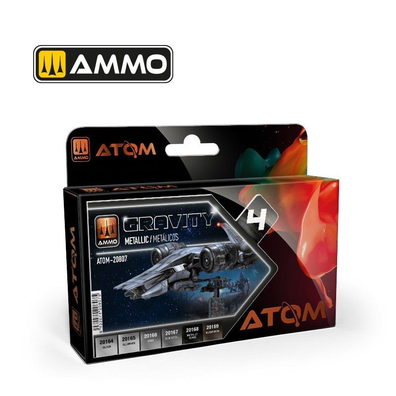 AMMO by Mig ATOM Gravity Metallic Paint Set 20807