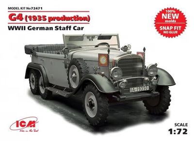 ICM 1/72 G4 (1935 production) WWII German Staff Car (Snap Fit) 72471