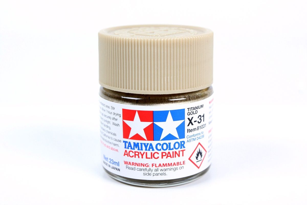 Tamiya X-31 Titanium Gold Acrylic (23ml) 81031