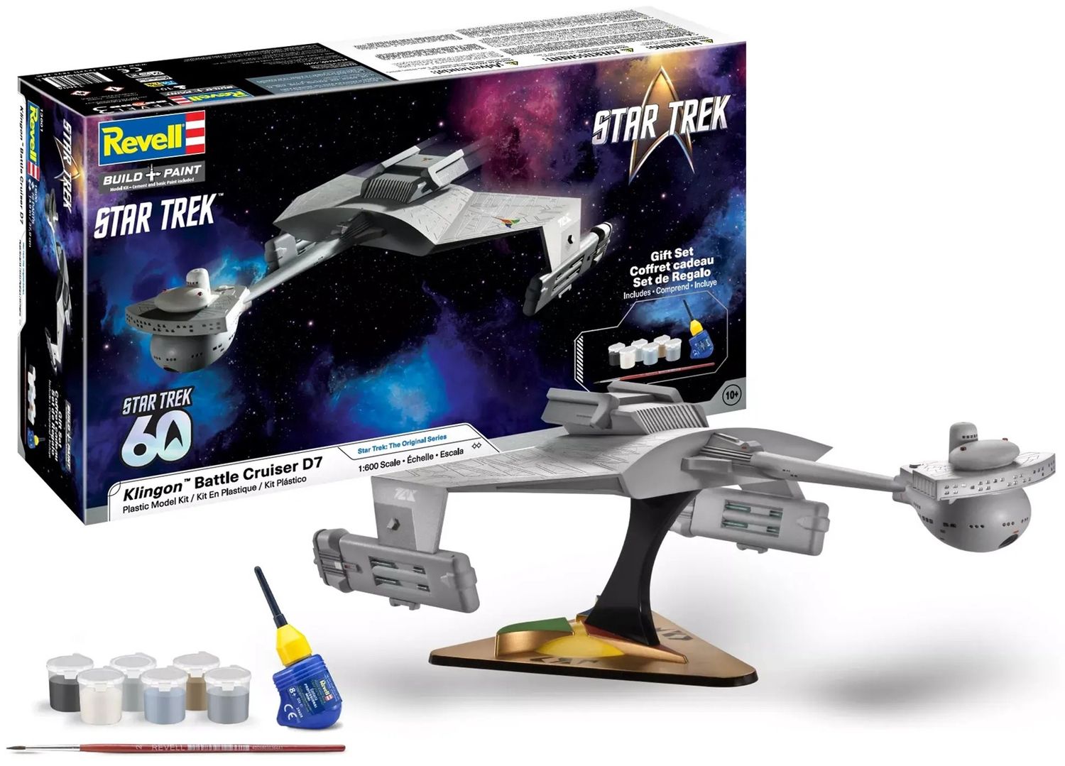 Revell 1/600 Star Trek Klingon Battle Cruiser D7 Starter Kit 13601