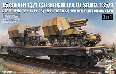 Zimi Model 1/35 15cm sFH 13/1 (Sf) auf GW Lr.s.(f) Sd.Kfz. 135/1 (3in1) 35076