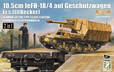 Zimi Model 1/35 10.5cm leFH-18/4 auf Geschutzwagen Lrs.[f][Becker] 35077