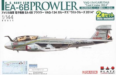Platz 1/144 U.S. Navy ECM EA-6B Prowler VAQ-134 Garudas "Last Cruise 2014" (2 planes Included) AE144-16