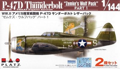 Platz 1/144 P-47D Thunderbolt Razorback "Zemke's Wolf Pack" Part 1 (2 planes Included) PDR-30