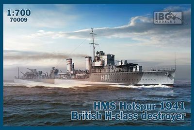 IBG 1/700 HMS Hotspur 1941 British H-class Destroyer 70009