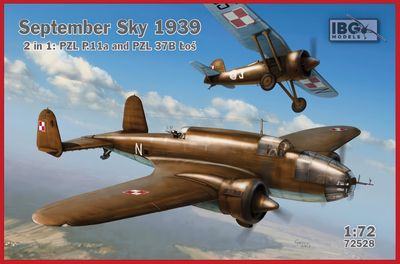 IBG 1/72 September Sky 1939 2 in 1: PZL P.11a and PZL 37B Łoś 72528