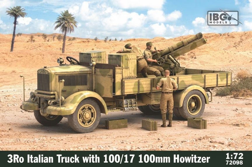 IBG 1/72 Italian 3Ro Truck with 100mm Howitzer 100/17 72098