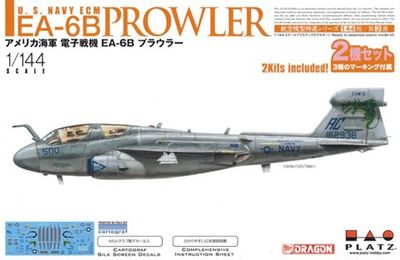 Platz 1/144 U.S. Navy ECM EA-6B Prowler (2 planes Included) AE144-3