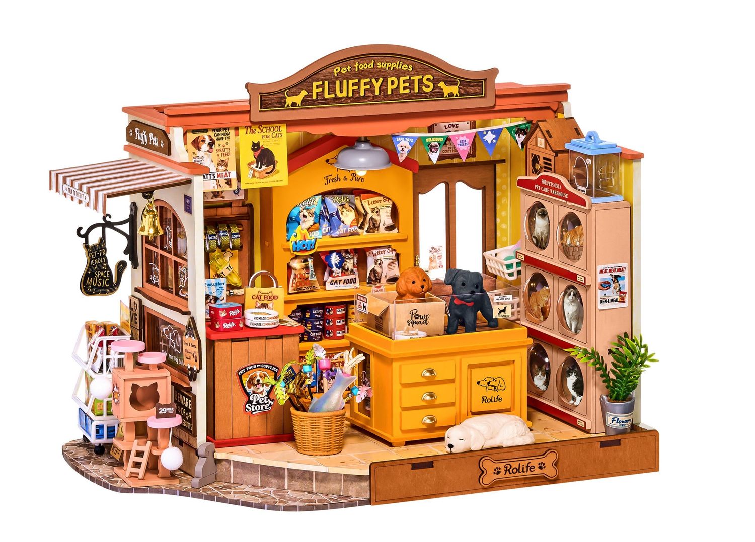 Rolife DIY Miniature House Fluffy Friends Store DG185