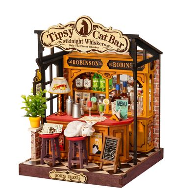 Rolife DIY Miniature House Tipsy Cat Bar DS054