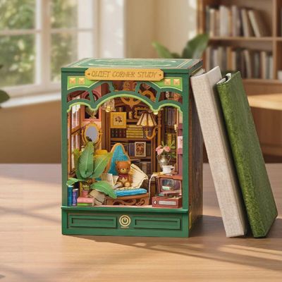 Rolife Book Nook Quiet Corner Study TGE03
