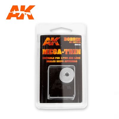 AK Interactive Elastic Rigging Bobbin Mega-Thin for 1:700 or Smaller - 20m / 66ft 9134
