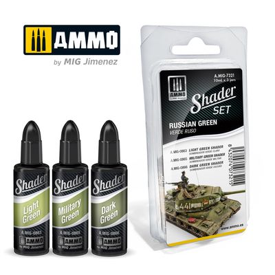 AMMO by Mig Shader Set Russian Green 7321