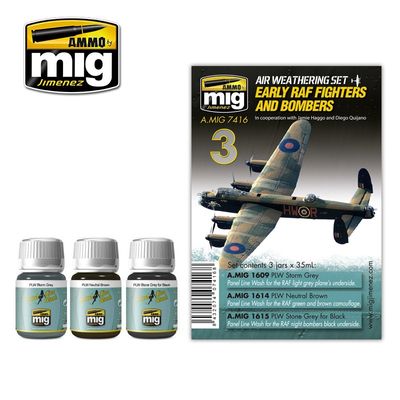 AMMO by Mig Early RAF Fighters and Bombers Air Weathering Set 7416