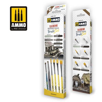 AMMO by Mig Extreme Weathering Diorama Brush Set 7612