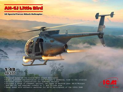 ICM 1/48 AH-6J Little Bird US Special Forces Attack Helicopter 48370