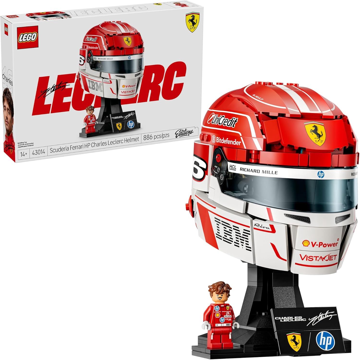 LEGO Editions Scuderia Ferrari HP Charles Leclerc Helmet 43014