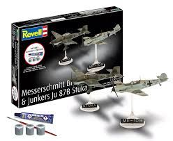 Revell 1/144 Messerschmitt Bf109E &amp; Junkers Ju87B Starter Kit 73770