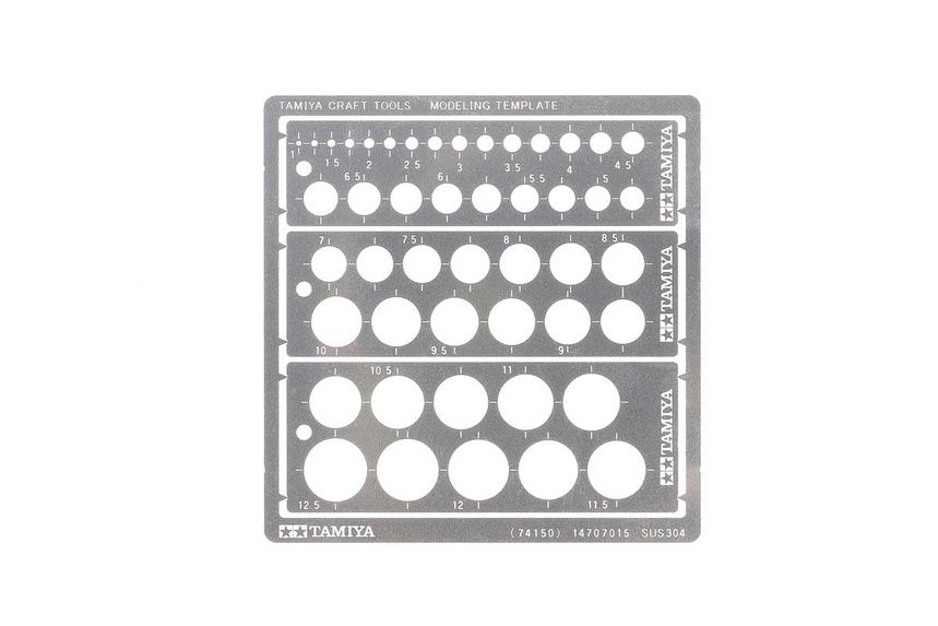 Tamiya Modeling Template (Round, 1-12.5mm) 74150