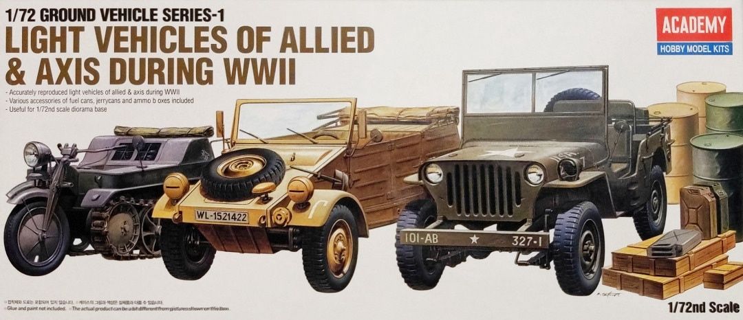 Academy 1/72 Light Vehicles Of Allied &amp; Axis During WWII 13416
