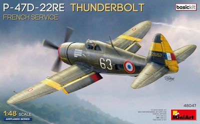 MiniArt 1/48 P-47D-22RE Thunderbolt French Service Basic Kit 48047