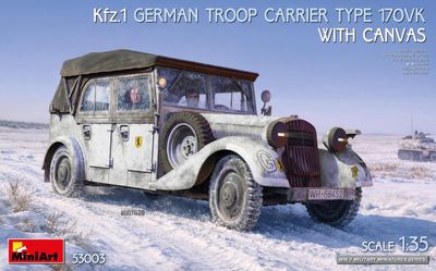MiniArt 1/35 Kfz.1 German Troop Carrier Type 170VK with Canvas 53003