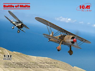 ICM 1/32 Battle of Malta - CR.42 Falco &amp; Sea Gladiator Mk.II DS3201