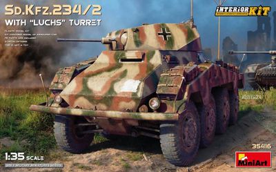 MiniArt 1/35 Sd.Kfz.234/2 with "Luchs" Turret Interior kit 35416