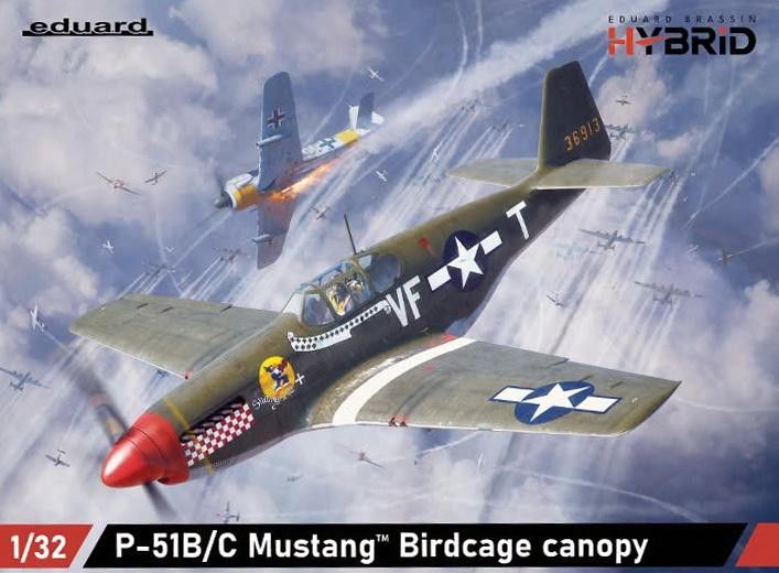 Eduard 1/32 P-51 B/C Mustang Birdcage Canopy [Hybrid Edition] 932012