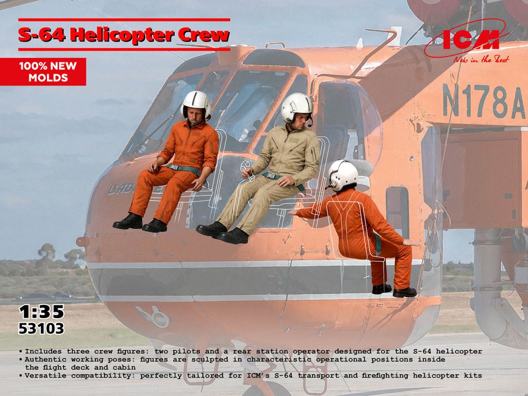 ICM 1/35 S-64 Helicopter Crew 53103
