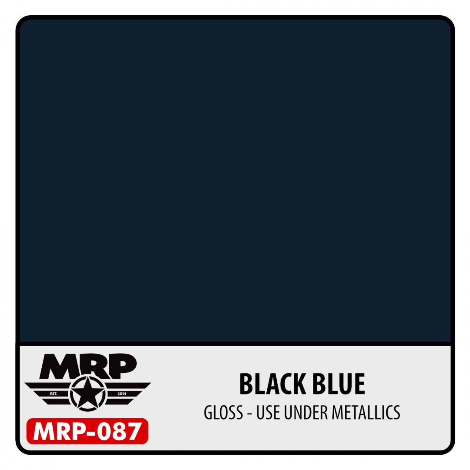 MRP/Mr Paint MRP-087 Gloss Black Blue (Use Under Metallics) 30ml