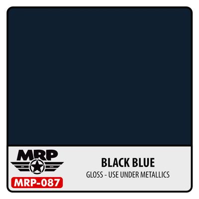 MRP/Mr Paint MRP-087 Gloss Black Blue (Use Under Metallics) 30ml