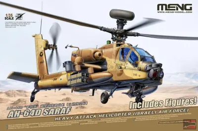 Meng 1/35 AH-64D Saraf Heavy Attack Helicopter (Israeli Air Force) w/Figures QS-005S