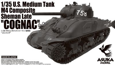 Asuka 1/35 U.S. Medium Tank M4 Composite Sherman Late "Cognac" 35-052