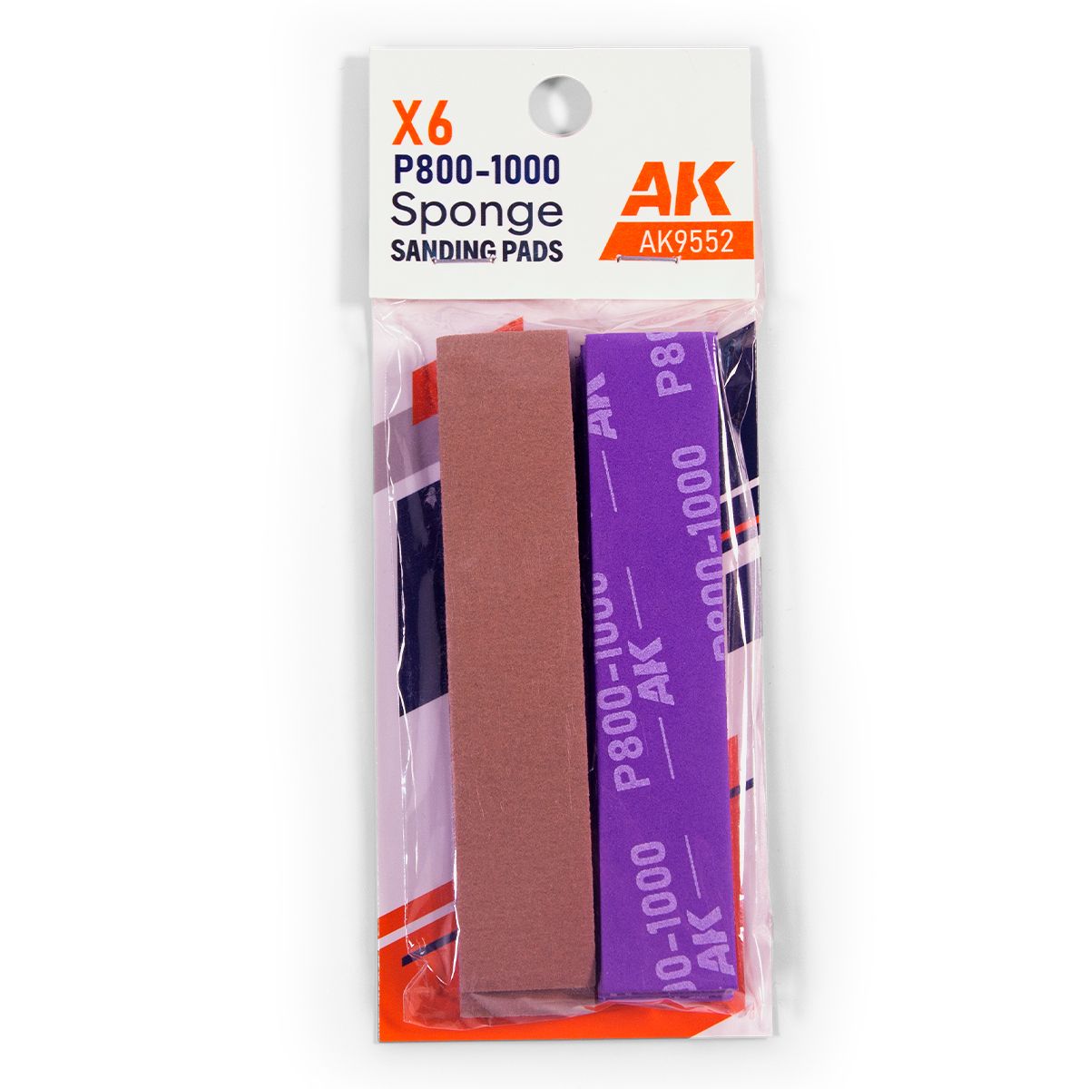 AK Interactive P800-1000 Sponge Sanding Pads x6 9552