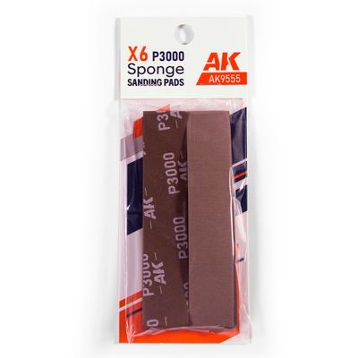 AK Interactive P3000 Sponge Sanding Pads x6 9555