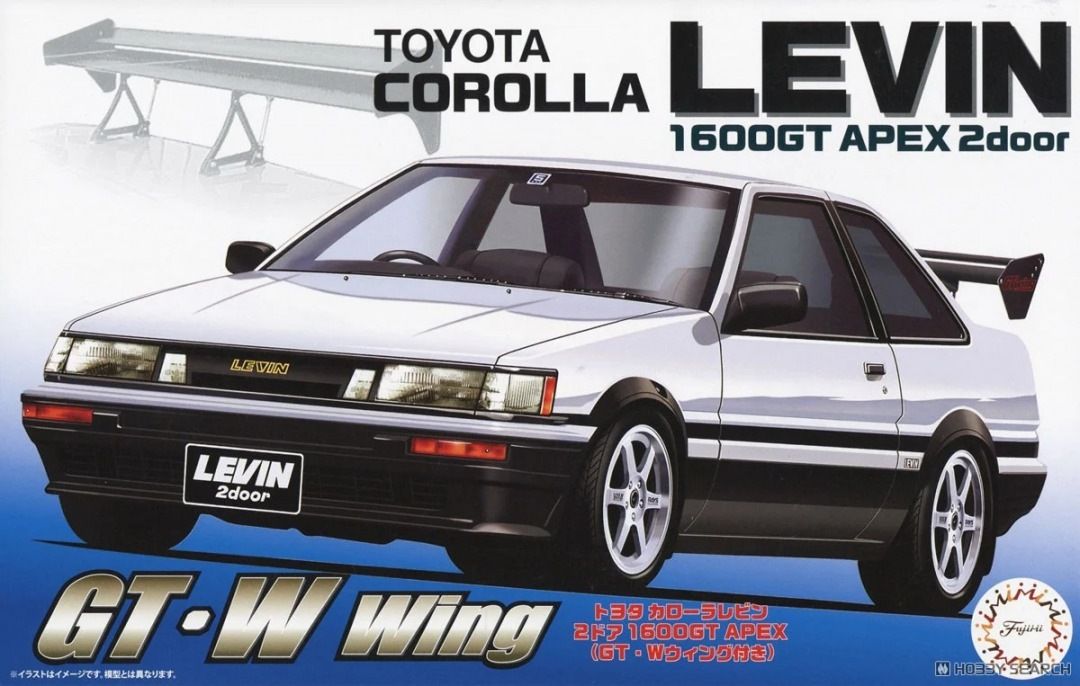 Fujimi 1/24 Toyota Corolla Levin 1600GT APEX 2-Door (w/GT-W Wing) 048314