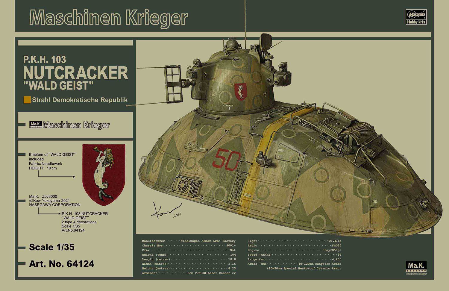 Hasegawa 1/35 Maschinen Krieger P.K.H. 103 Nutcracker "Wald Geist" 64124